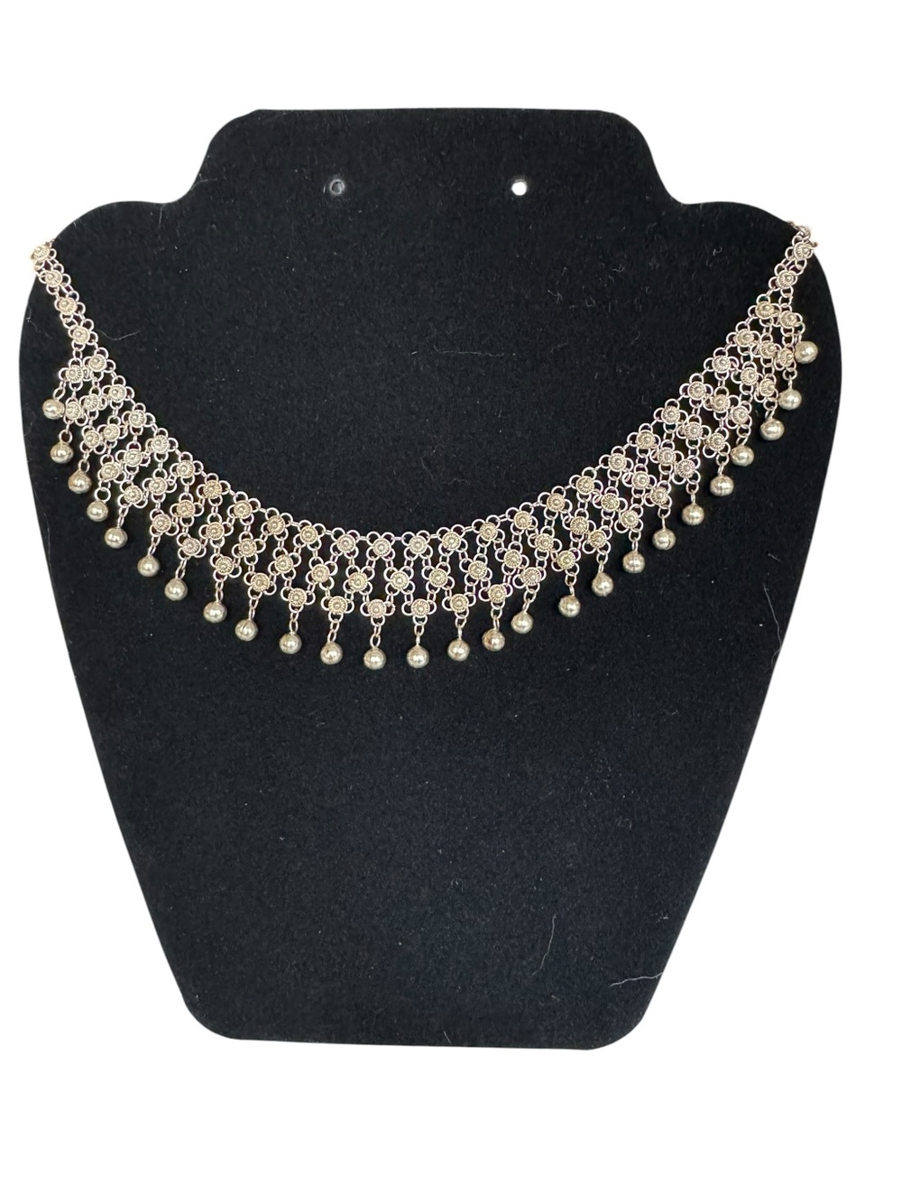 Sterling Silver Fringe Choker Necklace - Women Jewelry